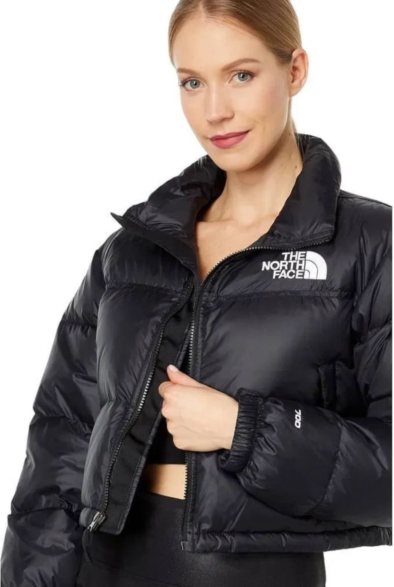 Жіноча коротка куртка, теплий пуховік The North Face курточка ТНФ — фото 3