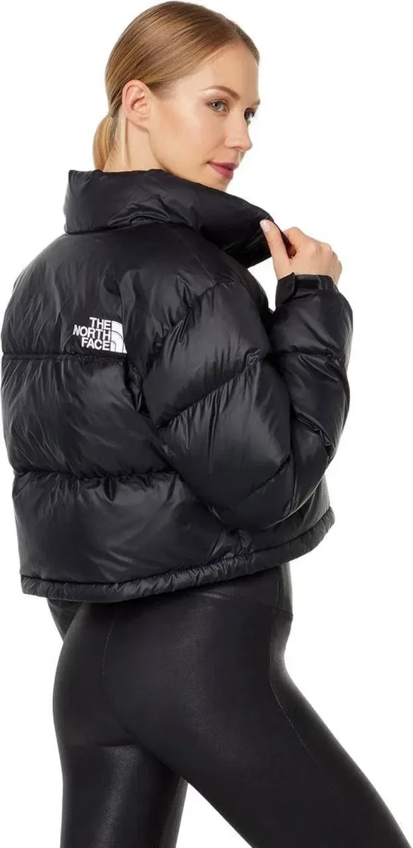 Жіноча коротка куртка, теплий пуховік The North Face курточка ТНФ — фото 4