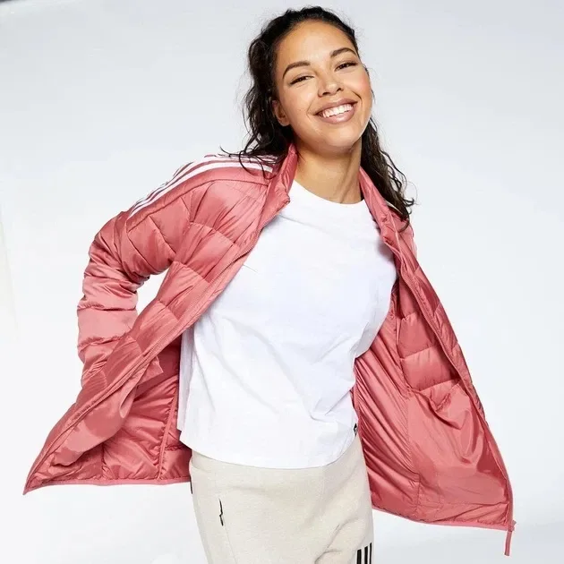 Жіноча куртка Adidas Essentials Down HK4663 пухова рожева(от S до XL) — фото 3