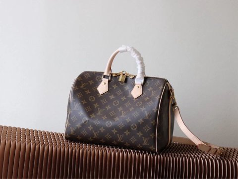 Жіноча сумка Louis Vuitton speedy 30 monogram canvas handbag lv женская сумочка луи витон спиди натуральна шкіра коричнева шкіряна кожаная натуральна