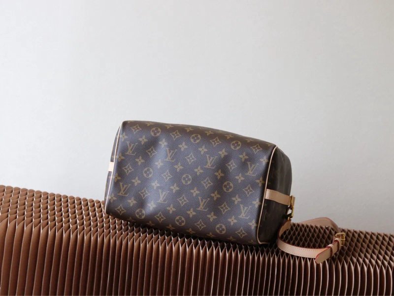 Жіноча сумка Louis Vuitton speedy 30 monogram canvas handbag lv женская сумочка луи витон спиди натуральна шкіра коричнева шкіряна кожаная натуральна — фото 4