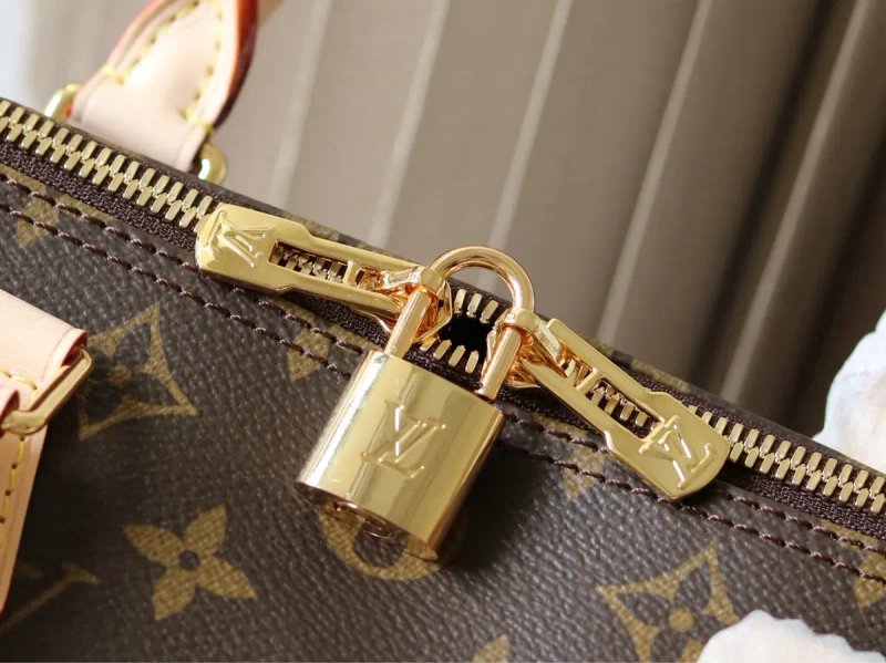 Жіноча сумка Louis Vuitton speedy 30 monogram canvas handbag lv женская сумочка луи витон спиди натуральна шкіра коричнева шкіряна кожаная натуральна — фото 5