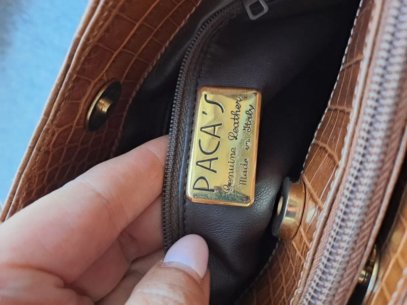 Жіноча вінтажна, шкіряна сумочка PACA'S — фото 7
