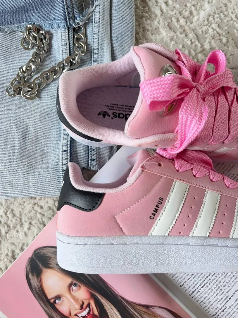 Жіночі Кросівки Adidas Campus Pink Адідас Рожеві Кампус Кроссовки ТОП — фото 6