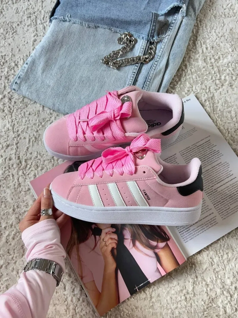 Жіночі Кросівки Adidas Campus Pink Адідас Рожеві Кампус Кроссовки ТОП — фото 7