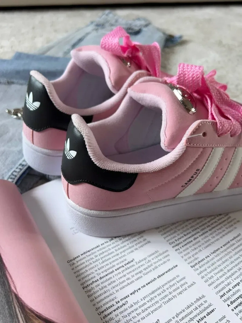 Жіночі Кросівки Adidas Campus Pink Адідас Рожеві Кампус Кроссовки ТОП — фото 8