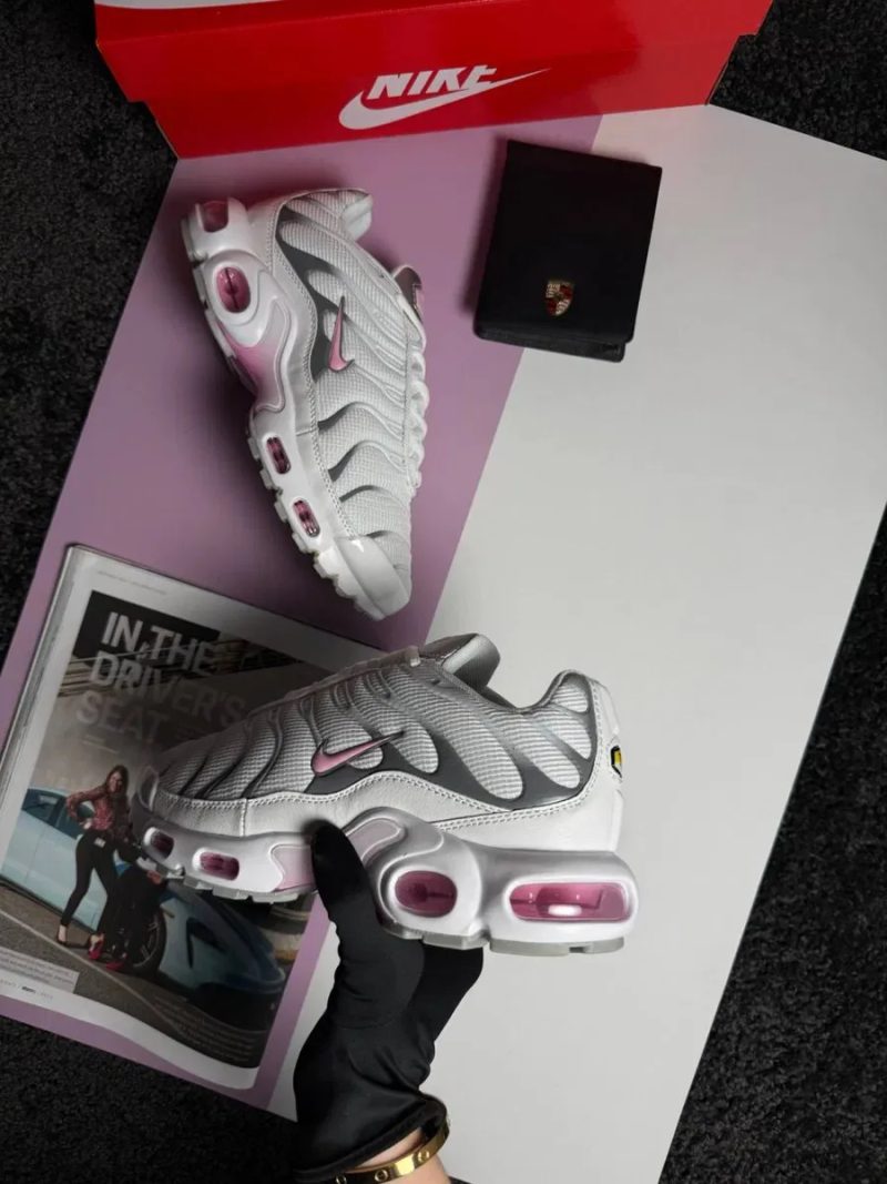 Жіночі кросівки найк аір макс Nike Air Max Plus White Metallic Pink [36-41] — фото 4
