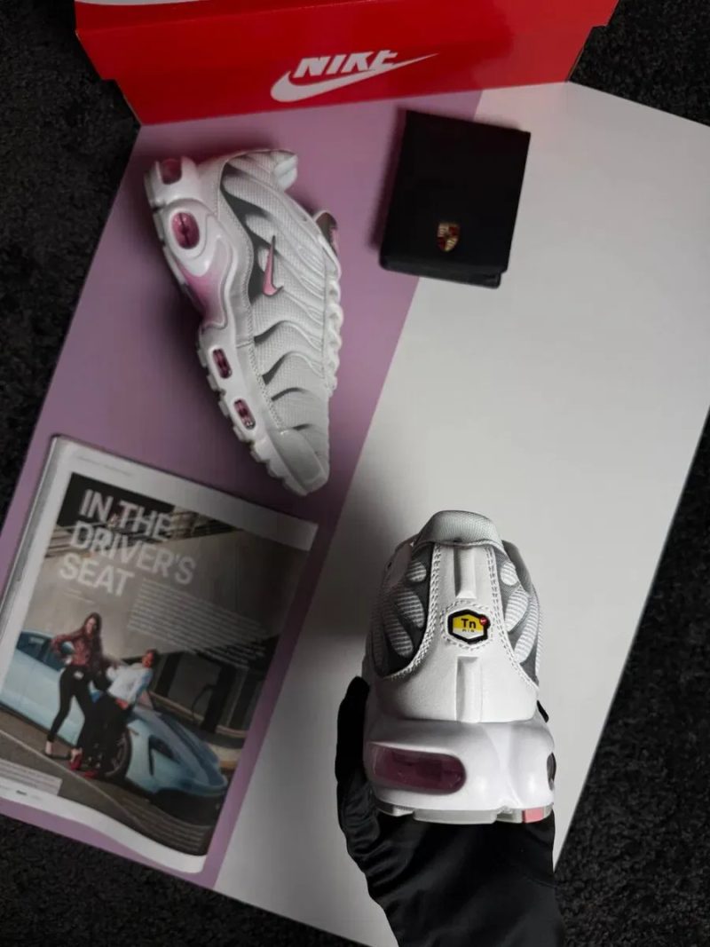 Жіночі кросівки найк аір макс Nike Air Max Plus White Metallic Pink [36-41] — фото 5