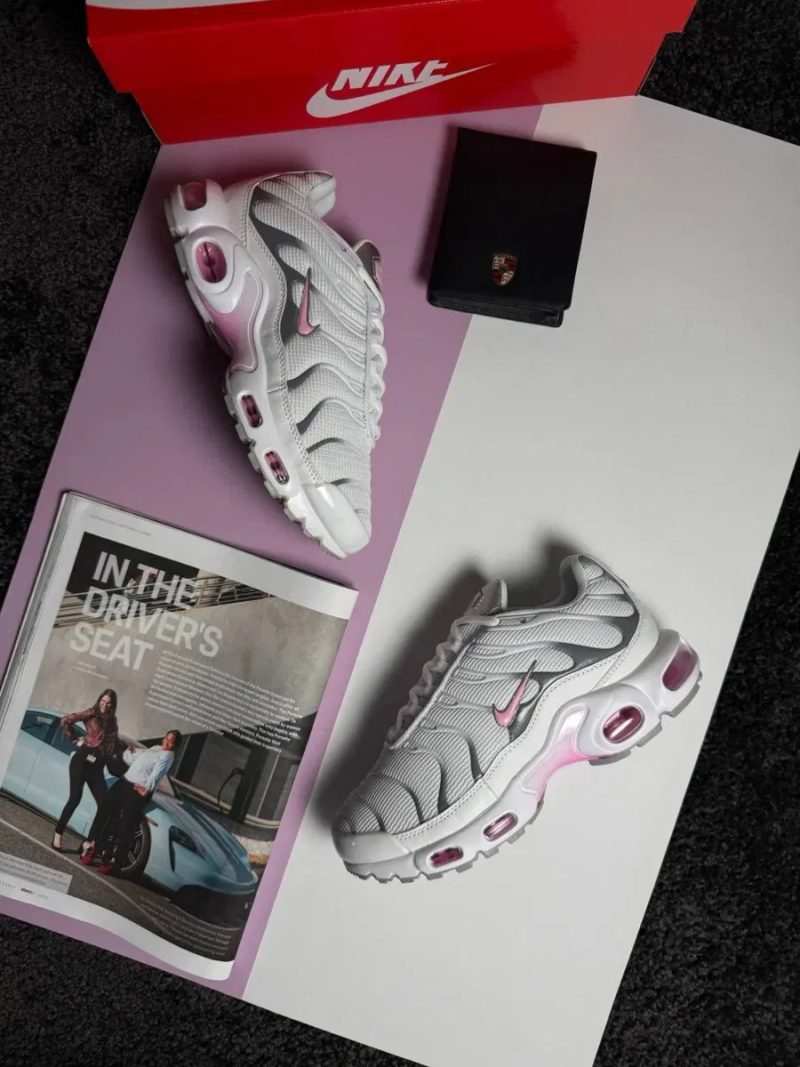 Жіночі кросівки найк аір макс Nike Air Max Plus White Metallic Pink [36-41] — фото 8