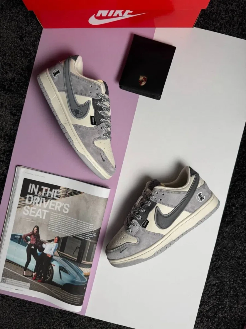 Жіночі кросівки найк данк лоу Nike SB Dunk Low x KAWS Grey Beige [36-41] — фото 8