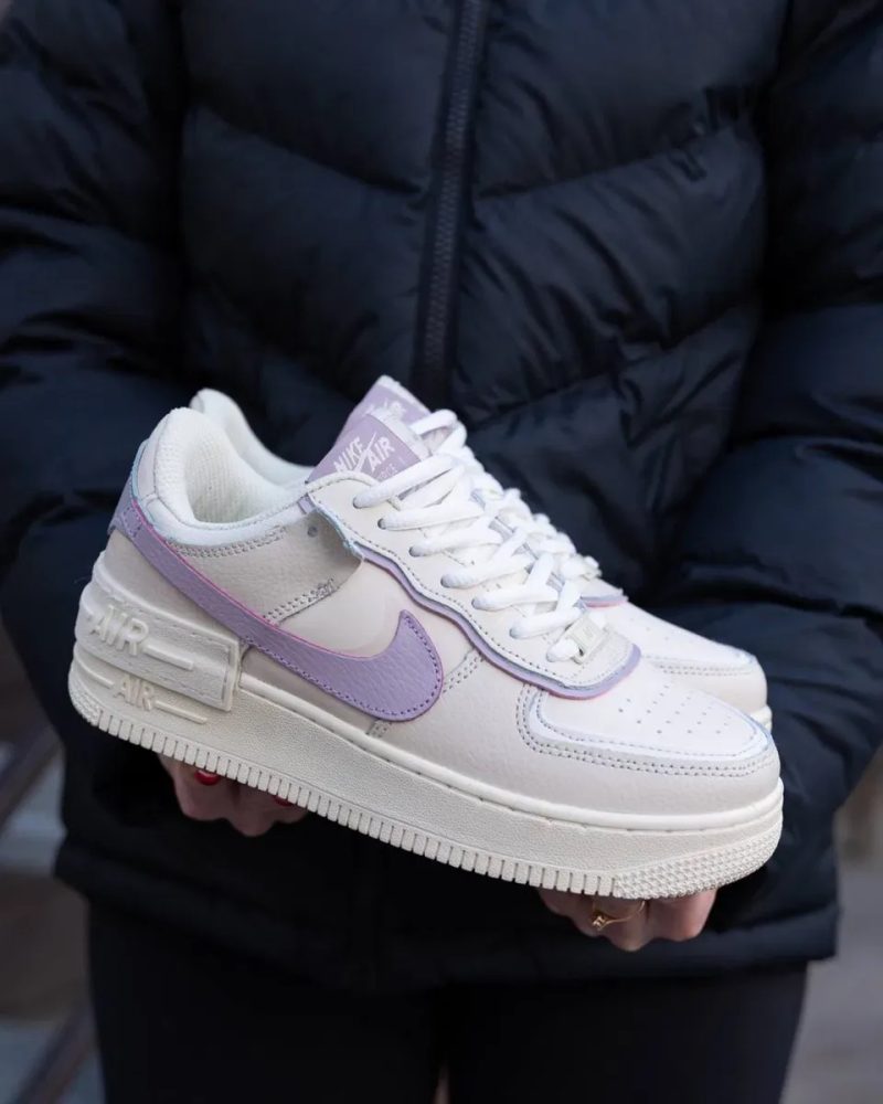 Жіночі Nike Air Force 1 Shadow пудрові  кросівки найки форси НАЛОЖКА — фото 3