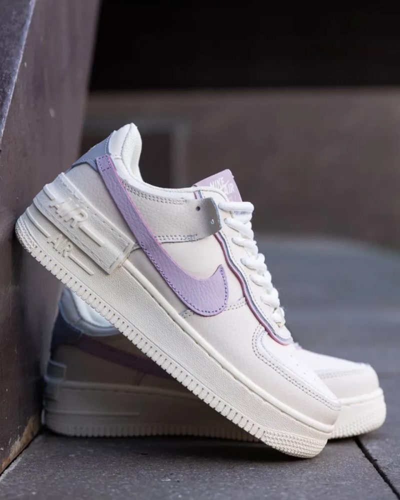 Жіночі Nike Air Force 1 Shadow пудрові  кросівки найки форси НАЛОЖКА — фото 4