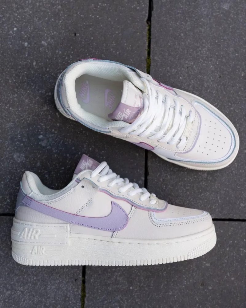 Жіночі Nike Air Force 1 Shadow пудрові  кросівки найки форси НАЛОЖКА — фото 5