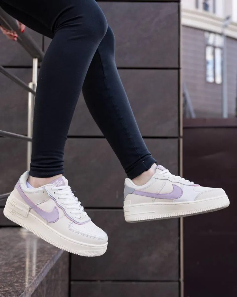 Жіночі Nike Air Force 1 Shadow пудрові  кросівки найки форси НАЛОЖКА — фото 6