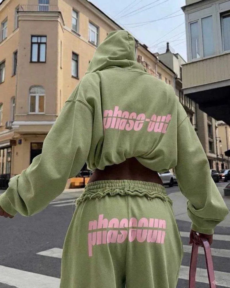 жіночий спортивний костюм штани+кофта женский комплект трехнитка петля пенье с принтом джоггеры+худи на молнии — фото 5