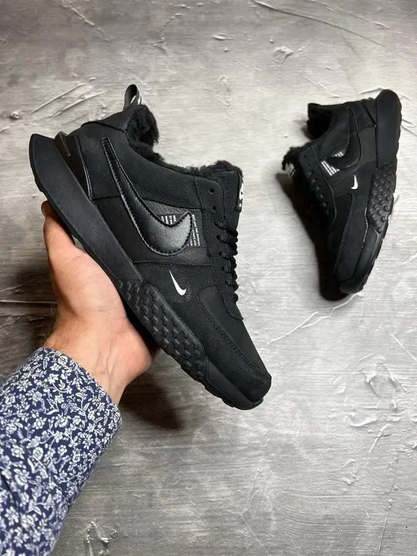Зимние кроссовки Nike 40-45 мех -  кожа — фото 3