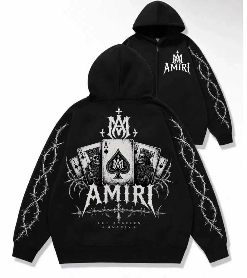 Зип худи Amiri Logo унисекс черные Амири кофта толстовка свитшот лонгслив Новые модели Отлично подойдет на подарок — фото 2