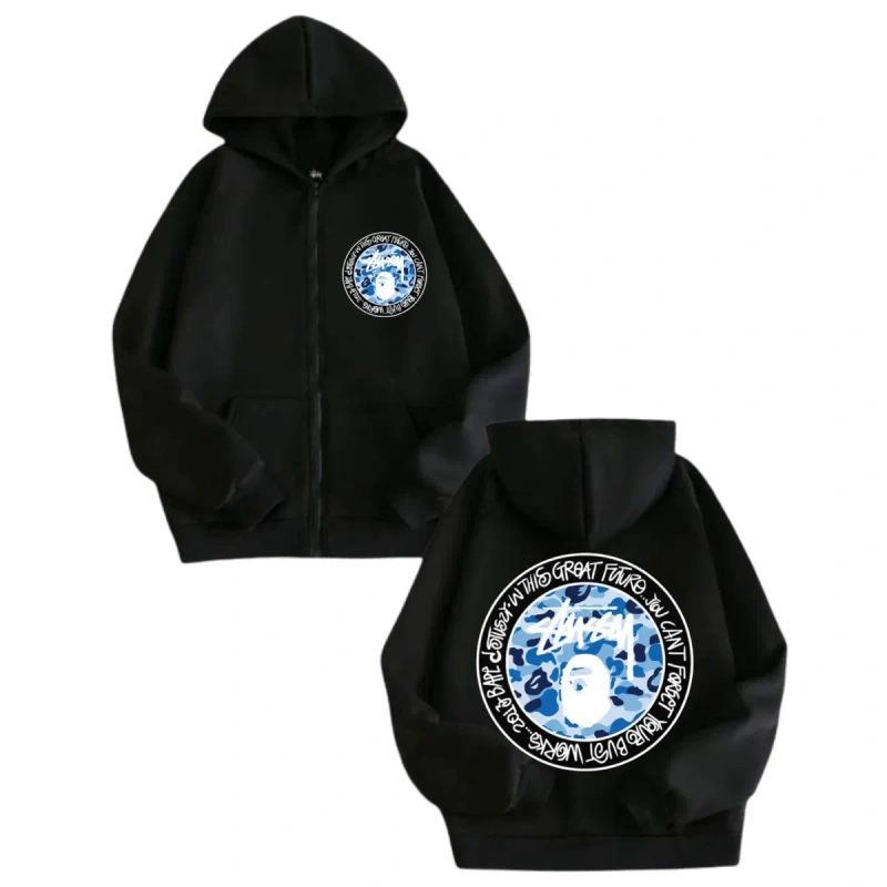 Зип-Худи BAPE A Bathing APE  Baby Milo унисекс Бейп Новинка кофта — фото 3