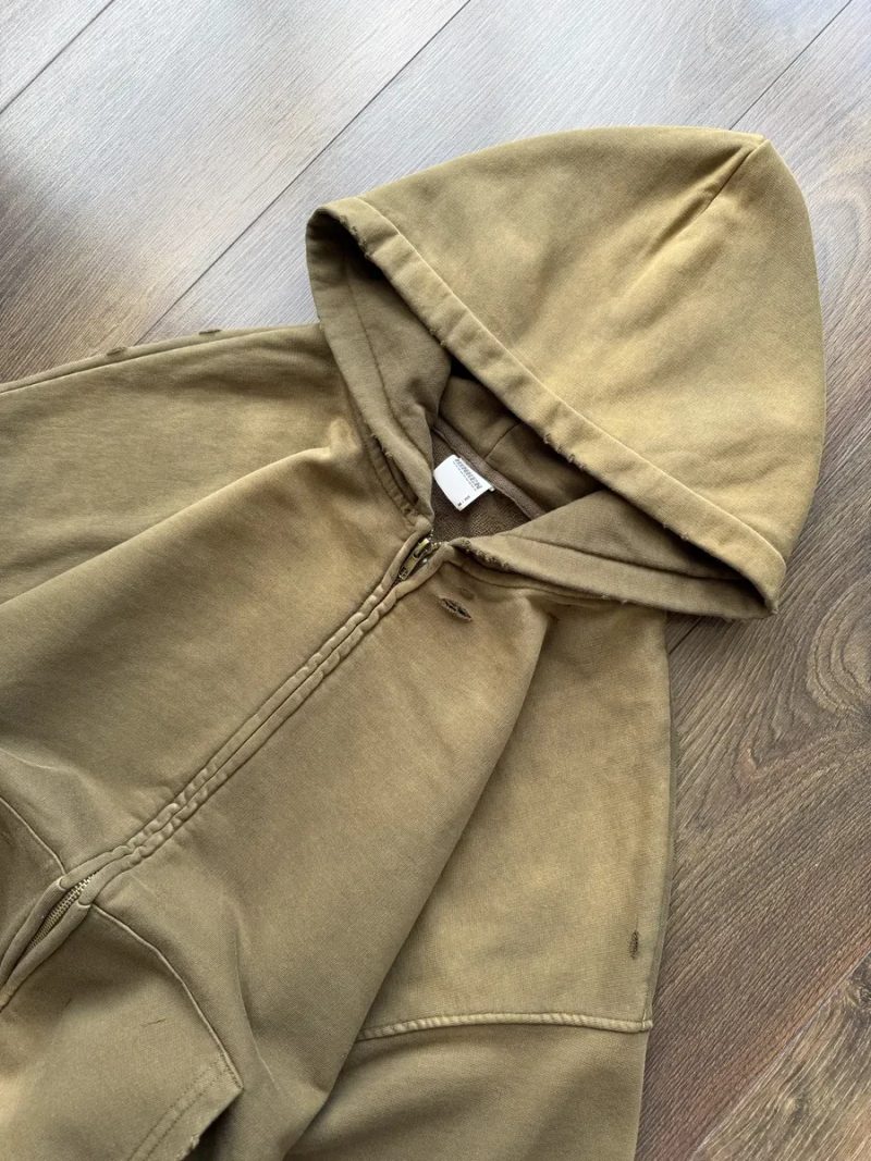 Зіп Худі Boxy Fit Oversize Distressed Худи Оверсайз Широке YZY GAP Y2K — фото 2