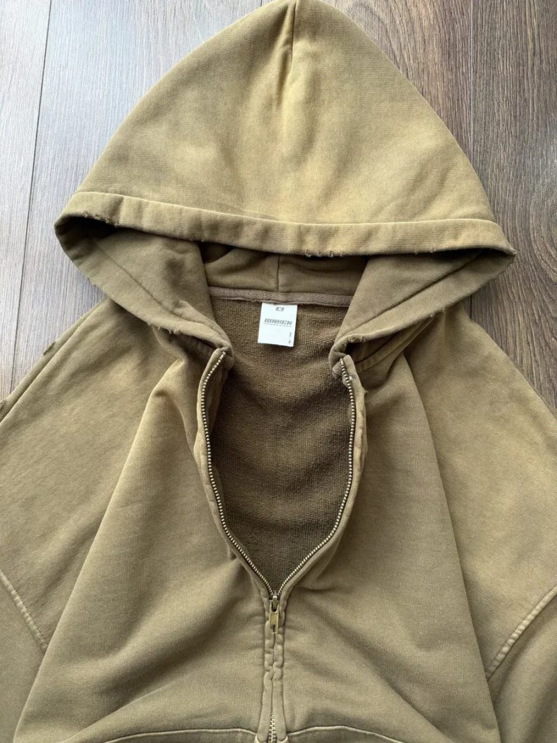 Зіп Худі Boxy Fit Oversize Distressed Худи Оверсайз Широке YZY GAP Y2K — фото 3