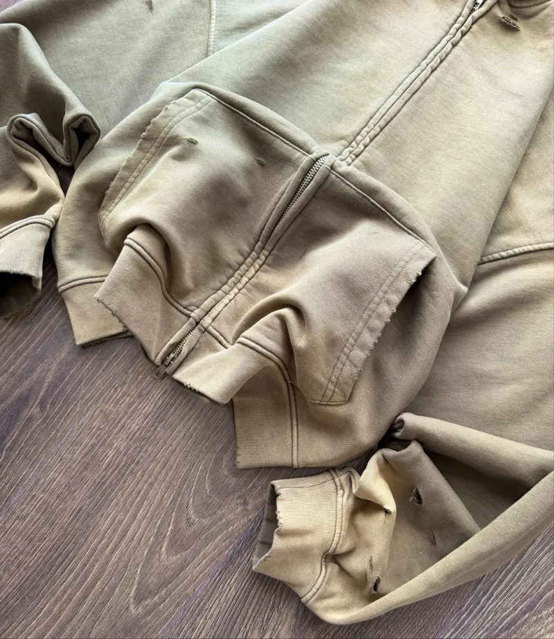 Зіп Худі Boxy Fit Oversize Distressed Худи Оверсайз Широке YZY GAP Y2K — фото 5