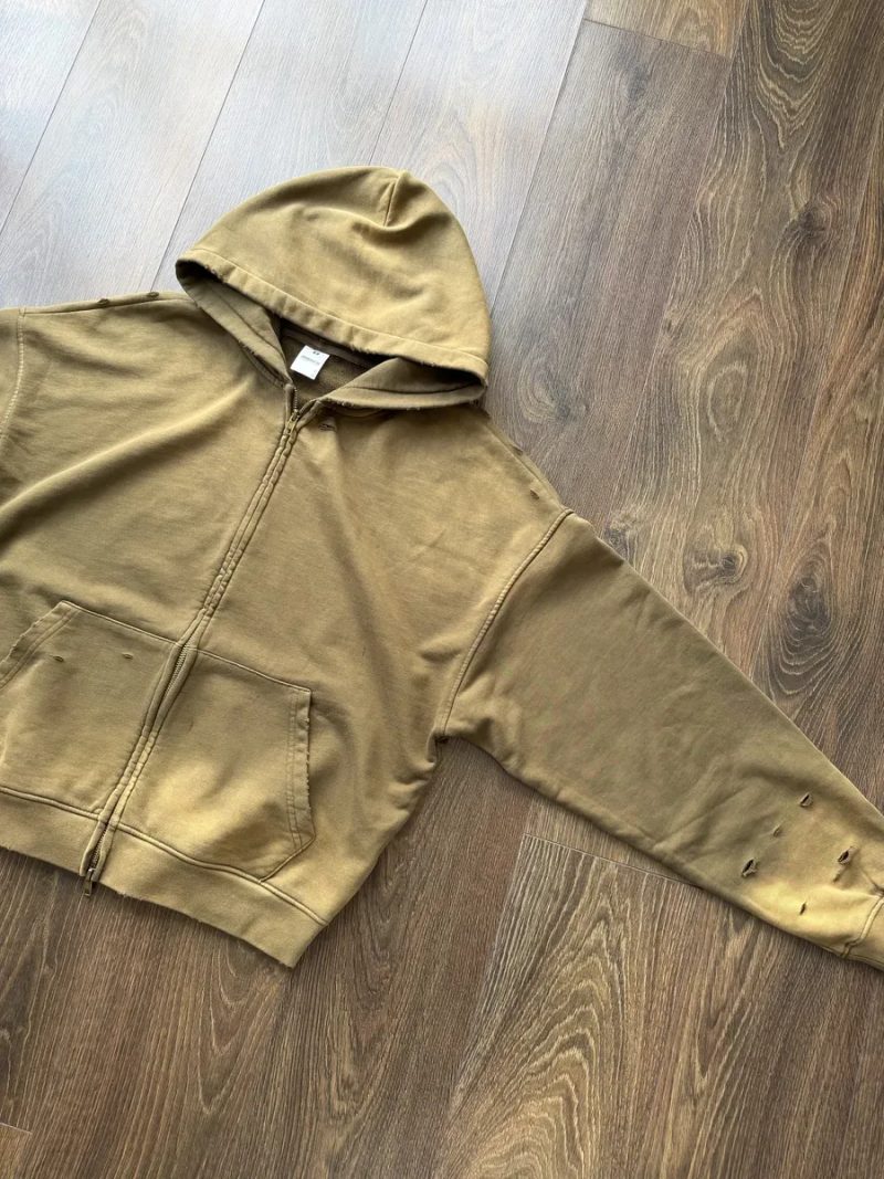 Зіп Худі Boxy Fit Oversize Distressed Худи Оверсайз Широке YZY GAP Y2K — фото 6