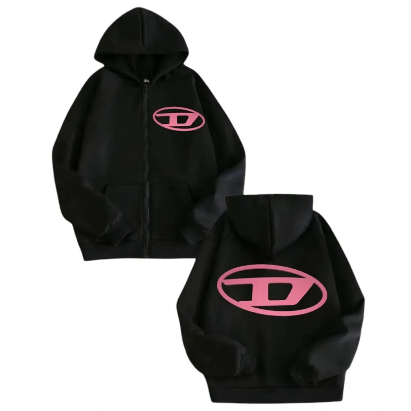 Зип-Худи Diesel Logo унисекс дизель кофта толстовка с капюшоном New — фото 3
