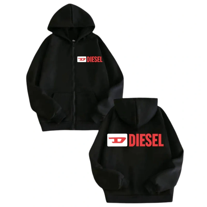 Зип-Худи Diesel Logo унисекс дизель кофта толстовка с капюшоном New — фото 4