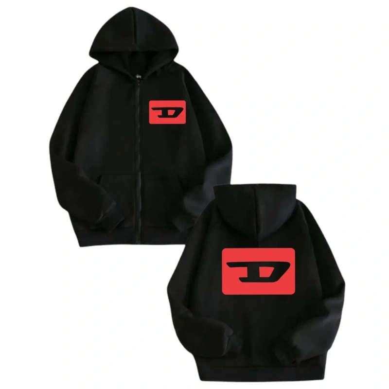 Зип-Худи Diesel Logo унисекс дизель кофта толстовка с капюшоном New — фото 8