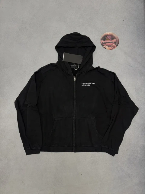 зип худи Enfants Riches deprimes Black zip up S M L erd balenciaga vetements rick owens