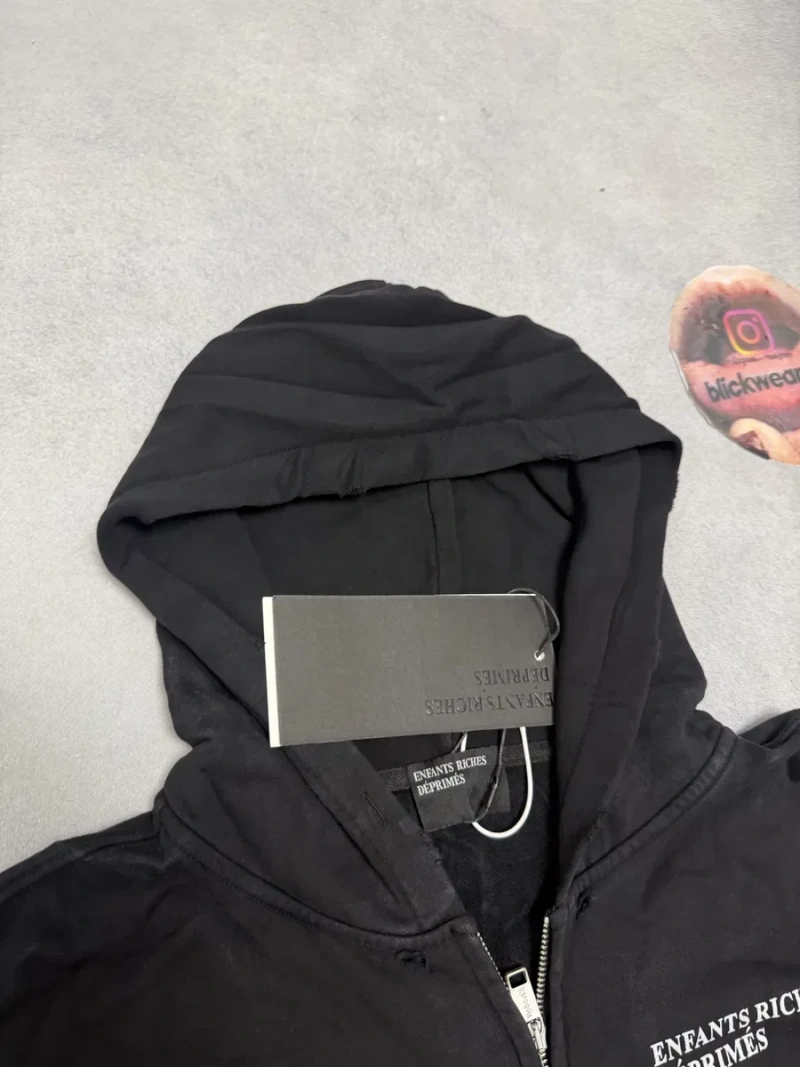 зип худи Enfants Riches deprimes Black zip up S M L erd balenciaga vetements rick owens — фото 2