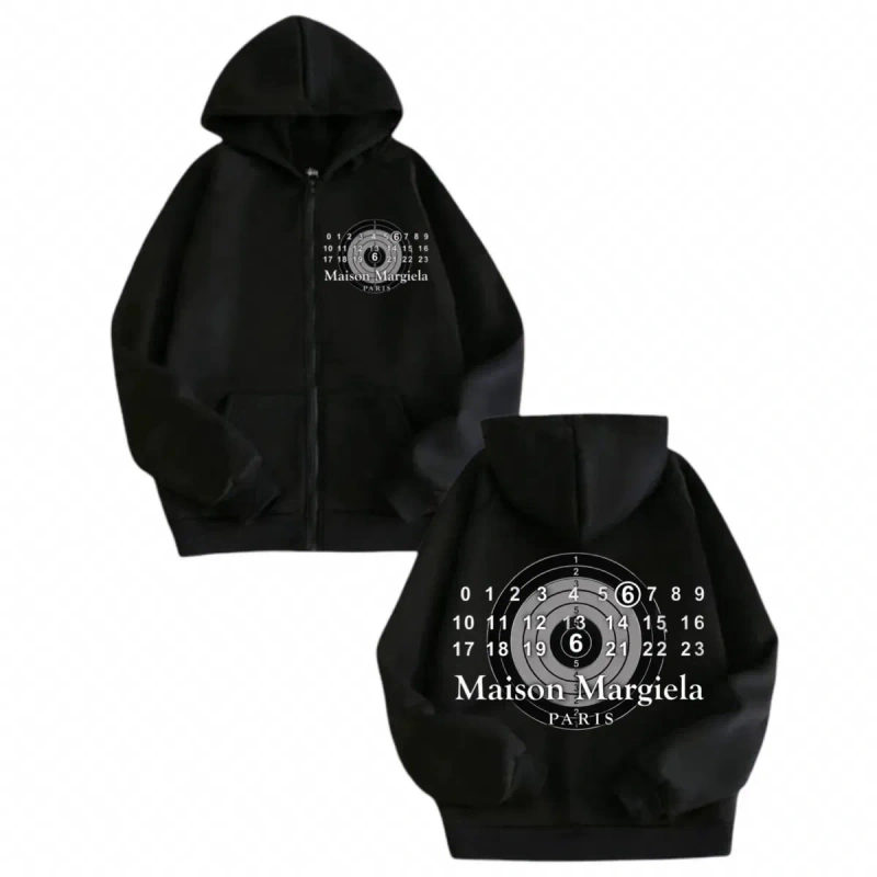 Зип худи Maison Margiela Paris Franklin унисекс мейсон марджела черная толстовка кофта лонгслив худи — фото 8