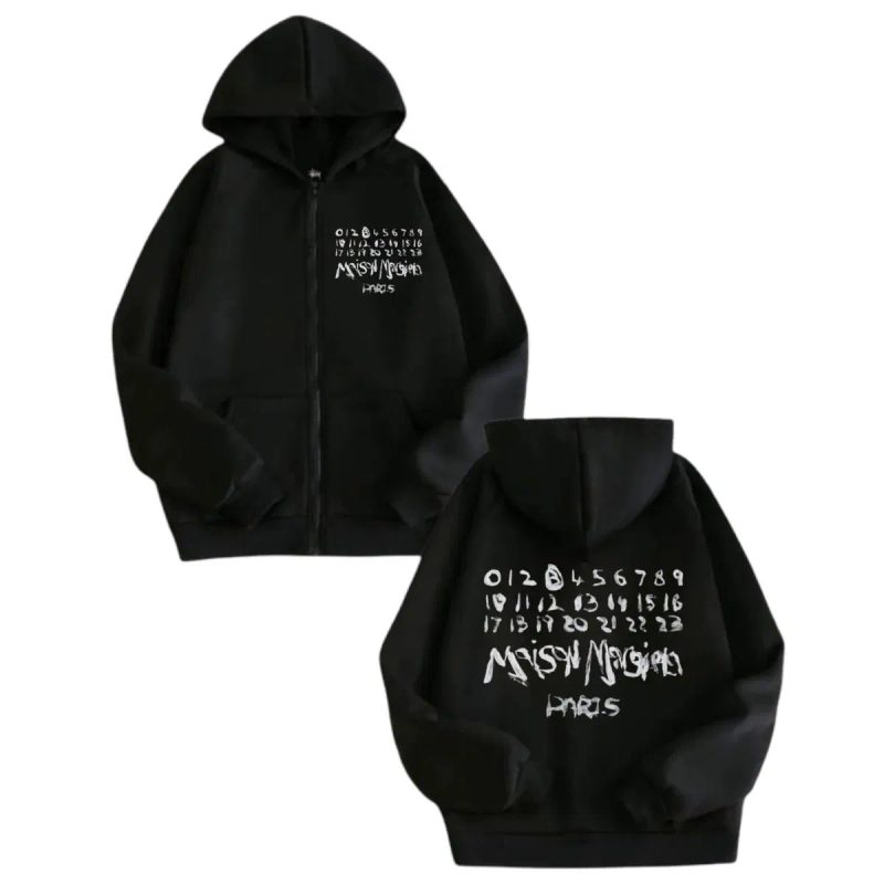 Зип худи Maison Margiela Paris Logo унисекс мейсон марджела толстовка — фото 8