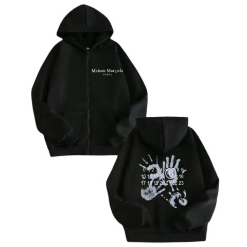 Зіп худі Maison Margiela Zip Hoodie чорна кофта унісекс / Мейсон Маржела зипка худи кофта марджела черная Всі розміри