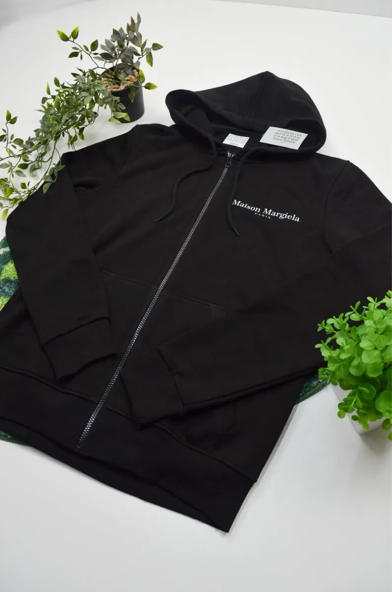 Зіп худі Maison Margiela Zip Hoodie чорна кофта унісекс / Мейсон Маржела зипка худи кофта марджела черная Всі розміри — фото 2