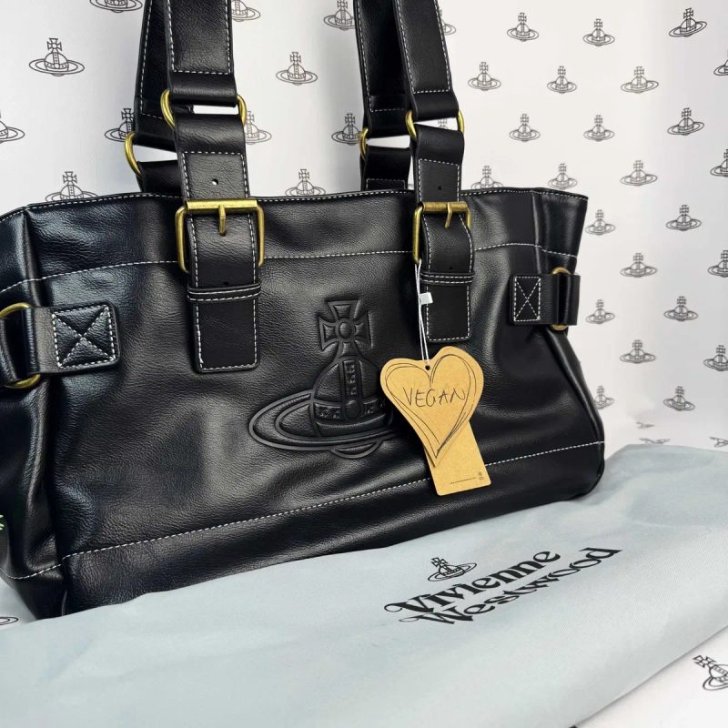ЗНИЖКА! Сумка Vivienne Westwood Big Leather Vintage Bag Чорна Вів'єн Вествуд — фото 7
