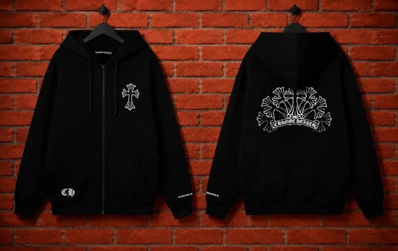 ‼️ЗНИЖКА‼️ Зіп-худі Chrome Hearts зіпка хром хартс чорна — фото 2