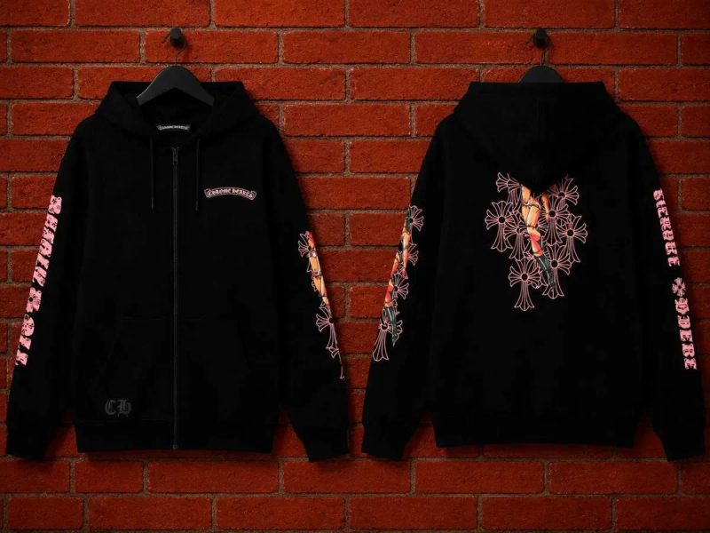 ‼️ЗНИЖКА‼️ Зіп-худі Chrome Hearts зіпка хром хартс чорна — фото 7