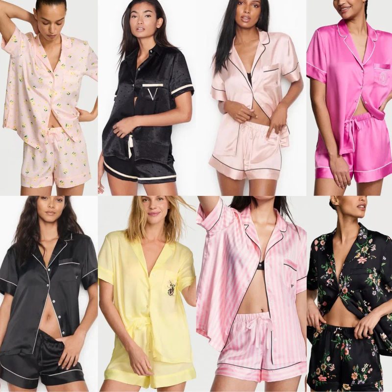 ЗНИЖКИ! Піжама Victoria’s Secret шорти штани сатинова флпнелева — фото 3