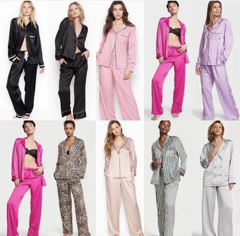 ЗНИЖКИ! Піжама Victoria’s Secret шорти штани сатинова флпнелева — фото 6