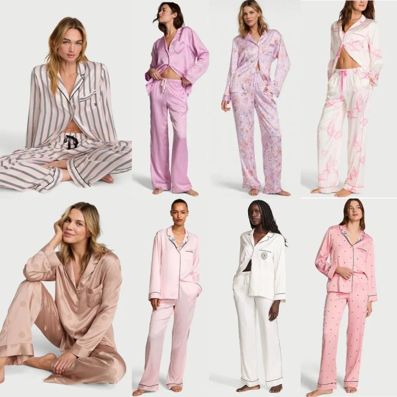 ЗНИЖКИ! Піжама Victoria’s Secret шорти штани сатинова флпнелева — фото 8