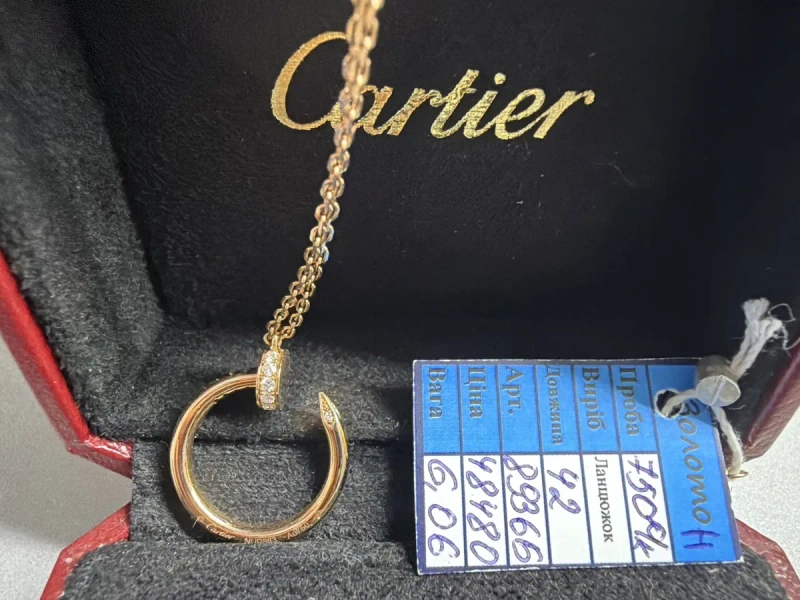 Золотая цепочка cartier новая — фото 8