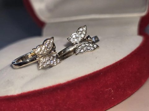 Золоті сережки «Метелики»
