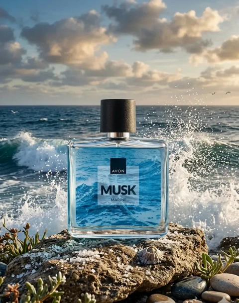 Туалетна вода musk marine + для нього, 75 млavon ейвон маск маріне