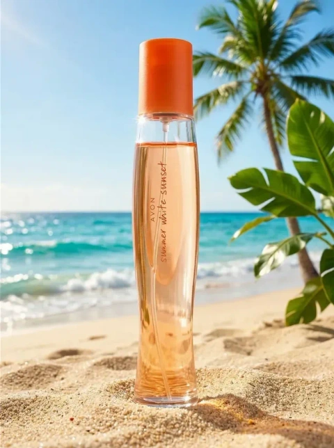 Жіноча туалетна вода summer white sunset (50 мл) avon / ейвон саме вайт