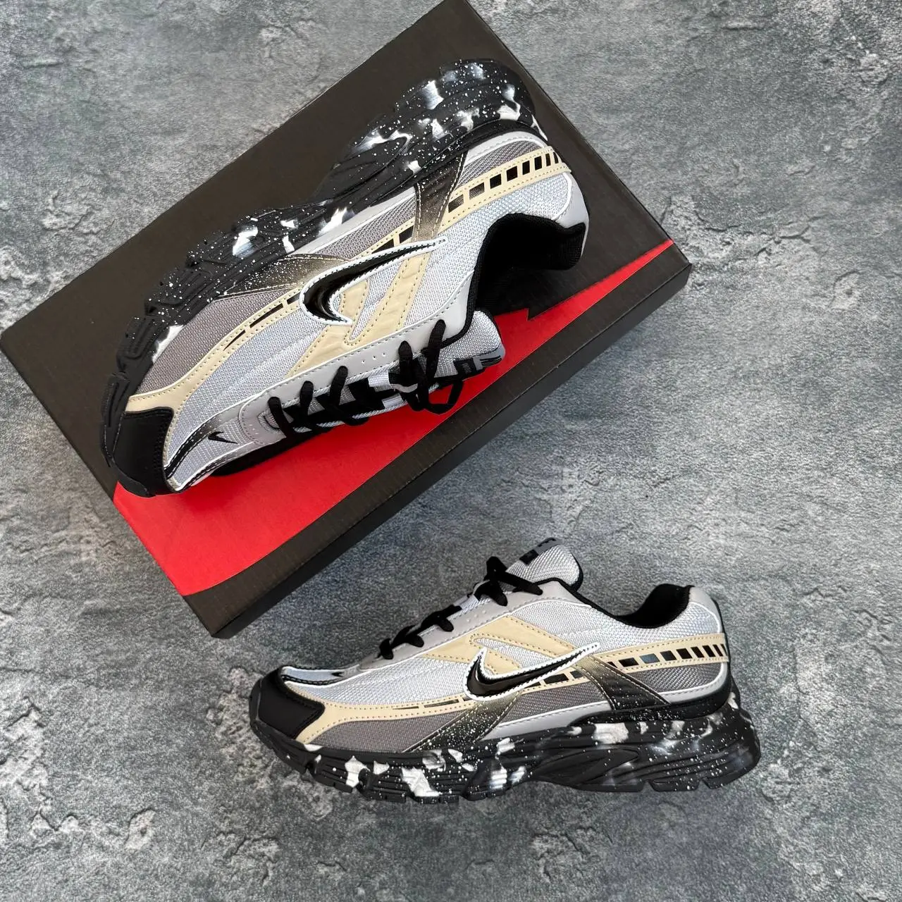 Nike Initator custom beige black — фото 5