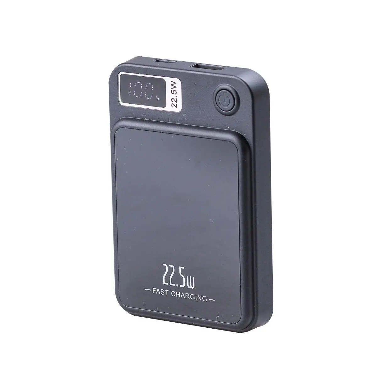 Повербанк 5000 mah з бездротовою зарядкою usb-c/usb-a, чорний — фото 3
