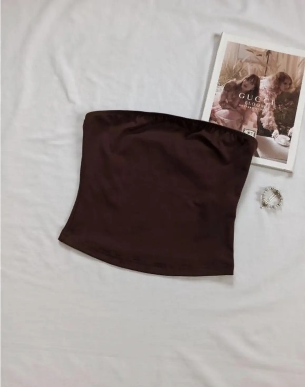 Топ бандо коричневий