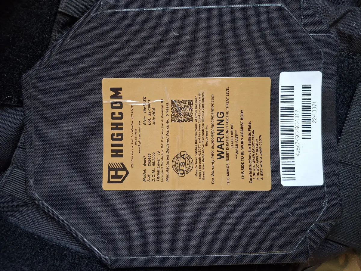 Плитоноска с керамічними плитами HIGHCOM