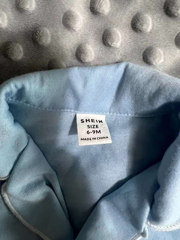 Піжама дитяча SHEIN 6-9 міс блакитна — фото 2